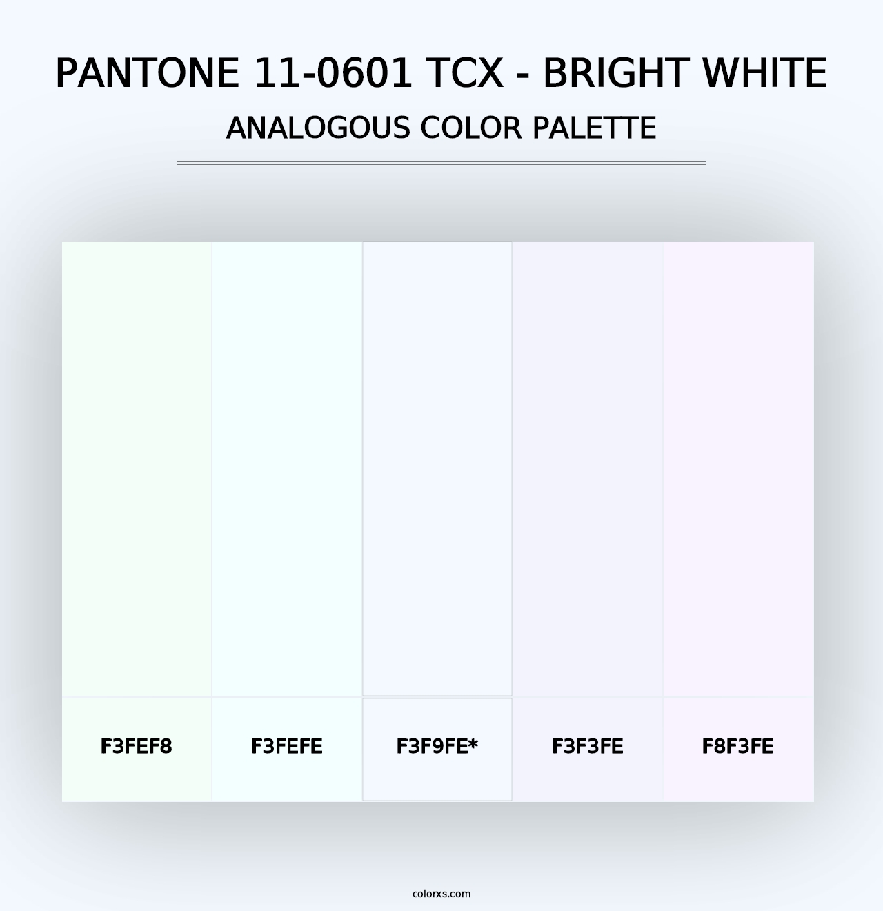 PANTONE 11-0601 TCX - Bright White - Analogous Color Palette