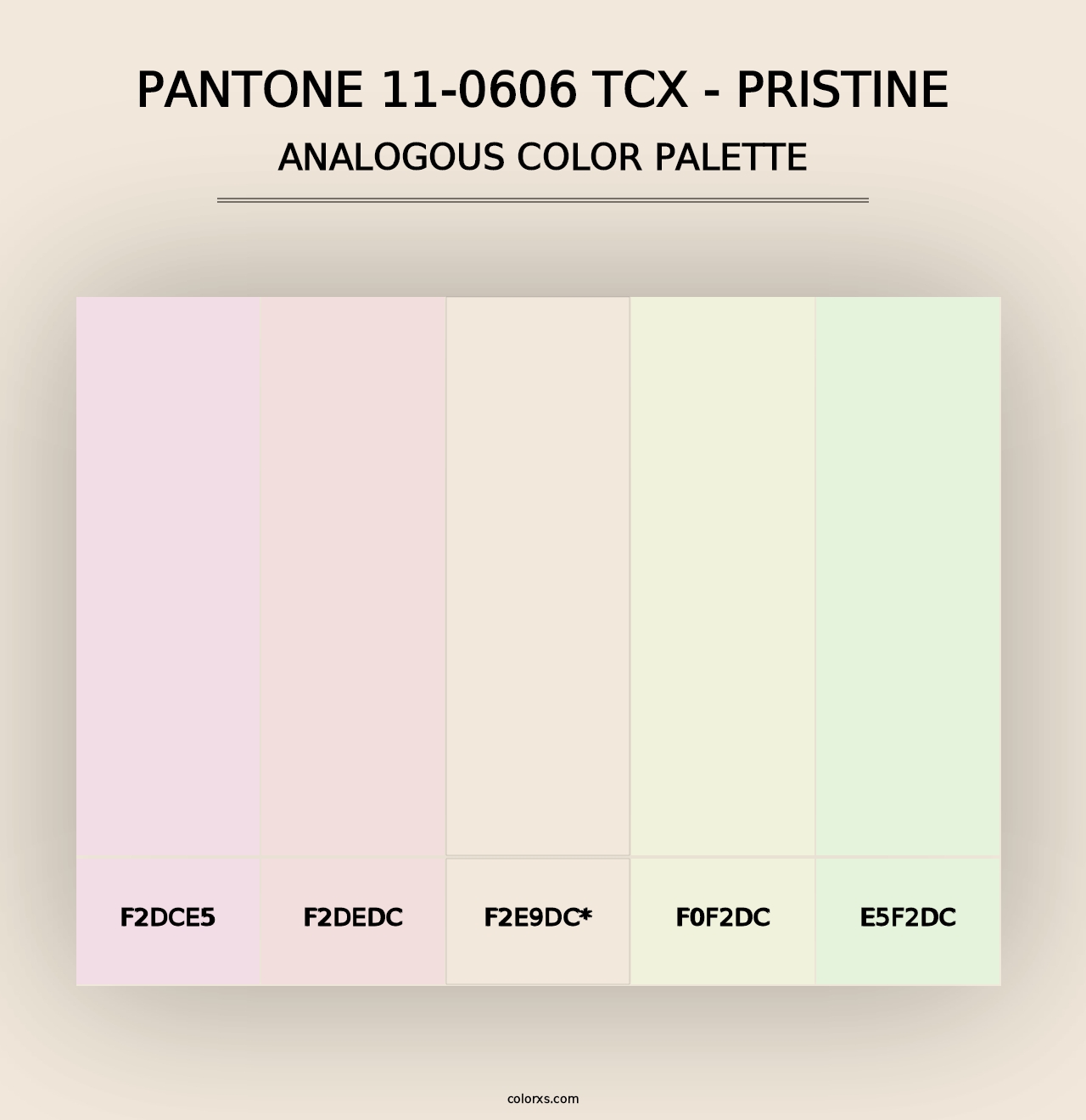 PANTONE 11-0606 TCX - Pristine - Analogous Color Palette