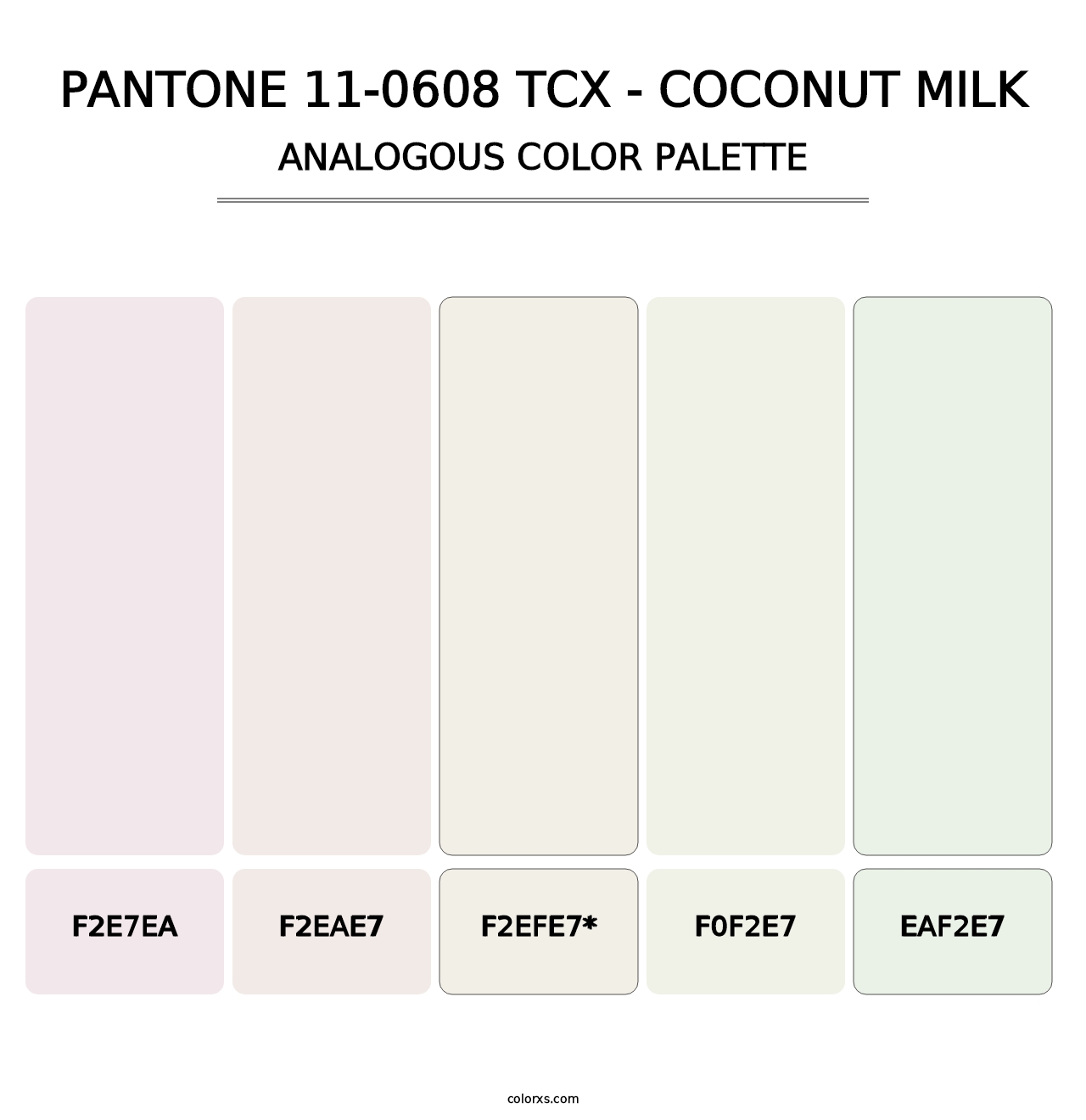 PANTONE 11-0608 TCX - Coconut Milk - Analogous Color Palette