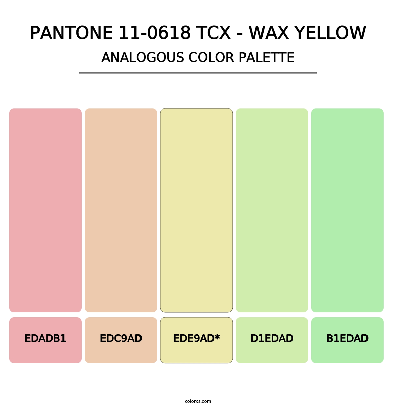 PANTONE 11-0618 TCX - Wax Yellow - Analogous Color Palette