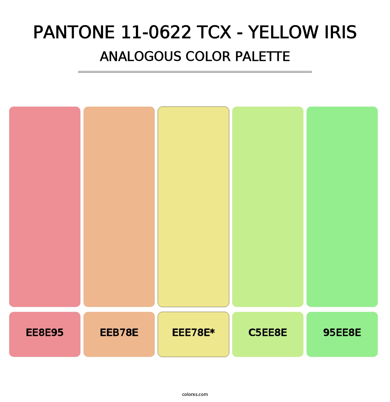 PANTONE 11-0622 TCX - Yellow Iris - Analogous Color Palette