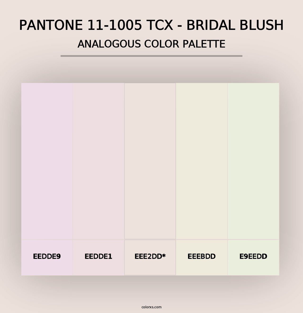 PANTONE 11-1005 TCX - Bridal Blush - Analogous Color Palette