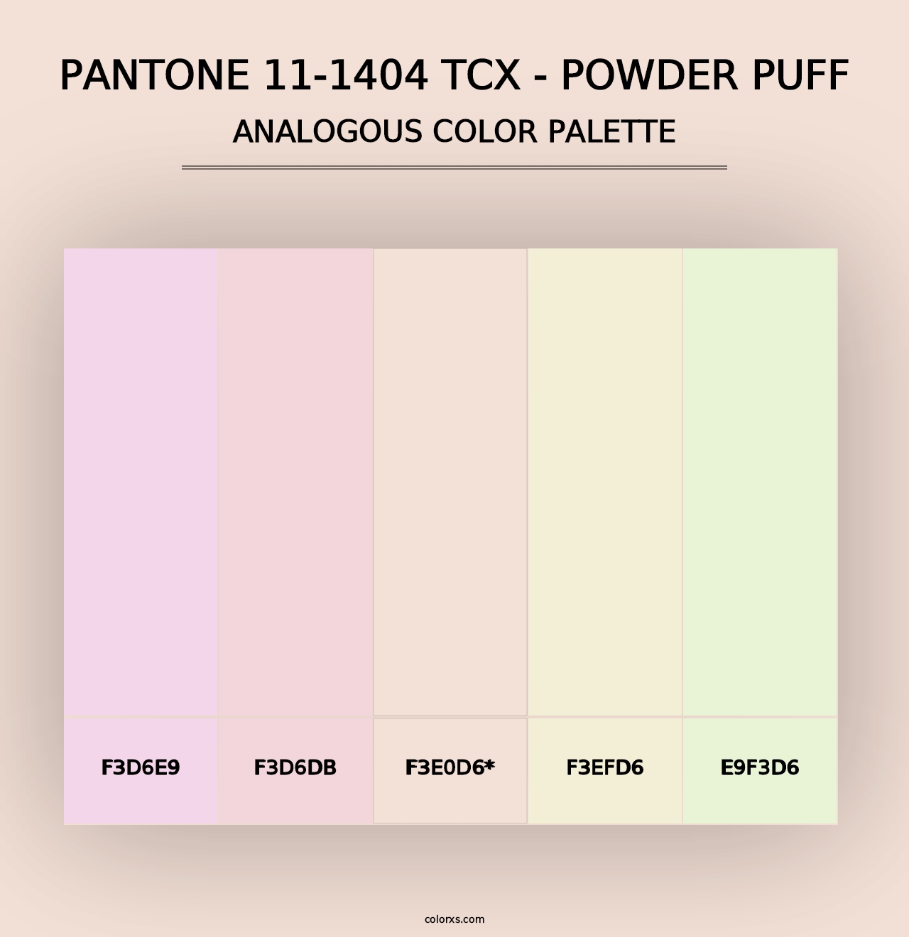 PANTONE 11-1404 TCX - Powder Puff - Analogous Color Palette