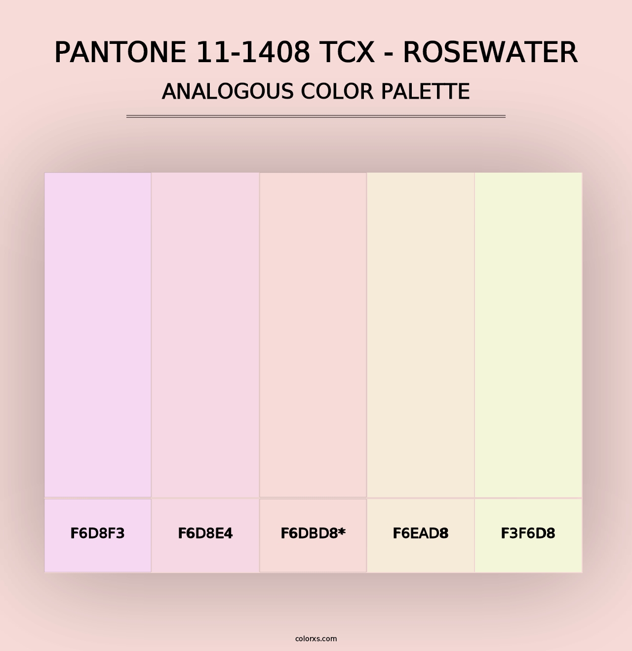 PANTONE 11-1408 TCX - Rosewater - Analogous Color Palette