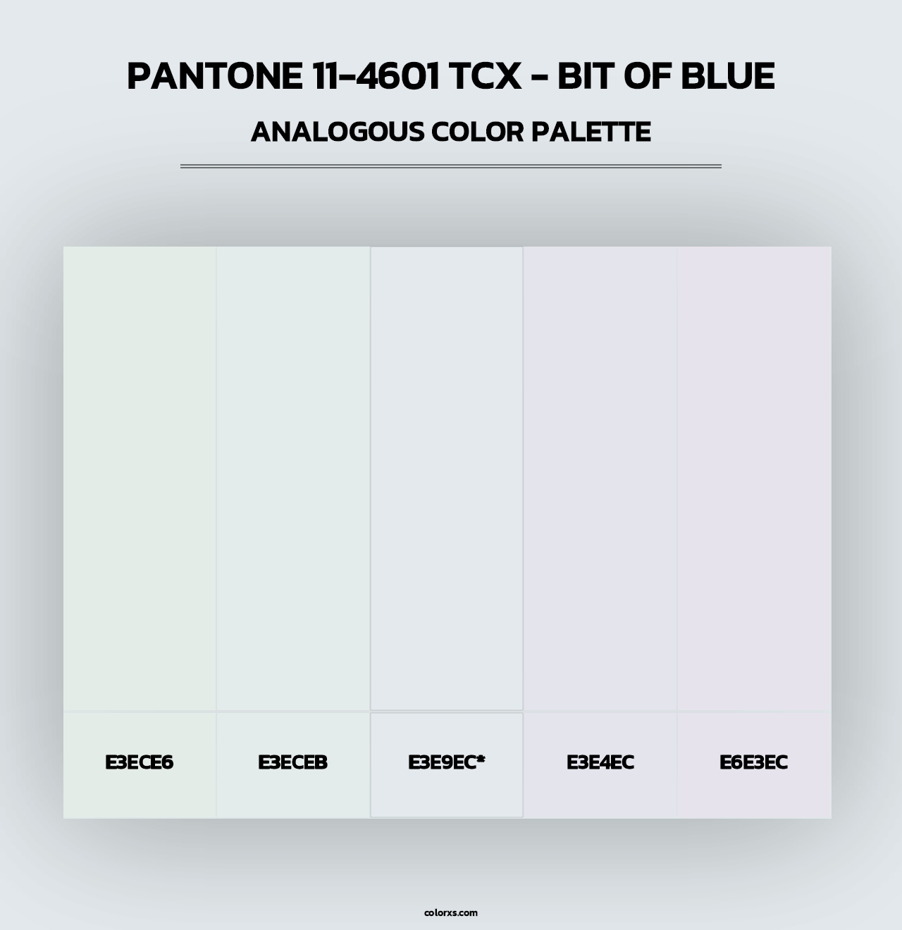 PANTONE 11-4601 TCX - Bit of Blue - Analogous Color Palette