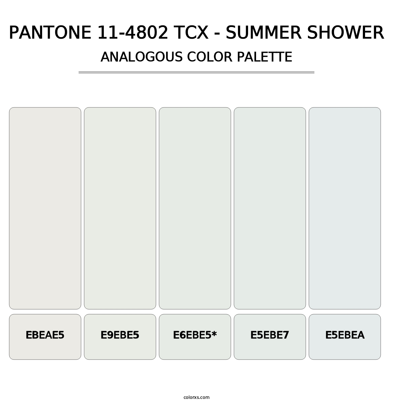 PANTONE 11-4802 TCX - Summer Shower - Analogous Color Palette