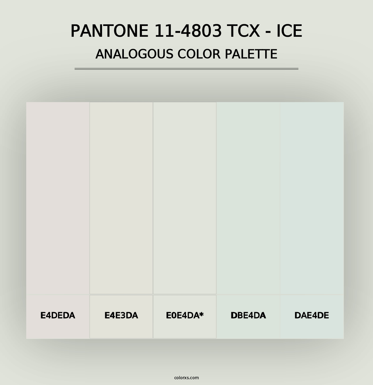 PANTONE 11-4803 TCX - Ice - Analogous Color Palette