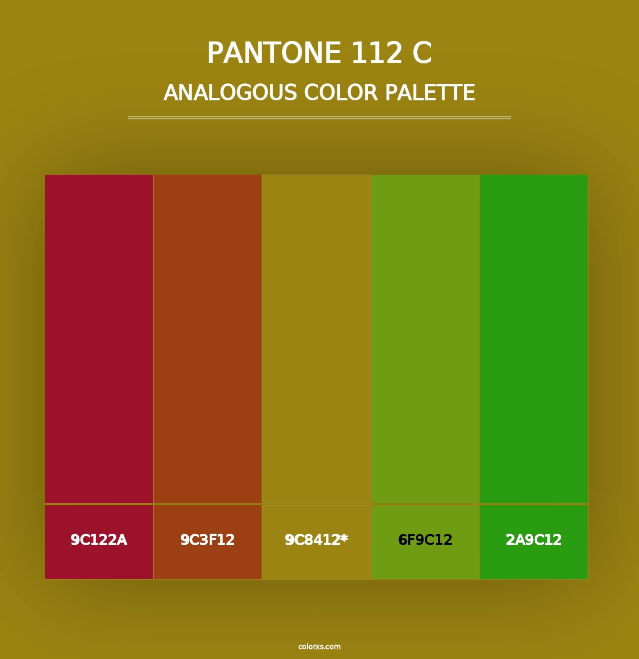 PANTONE 112 C - Analogous Color Palette