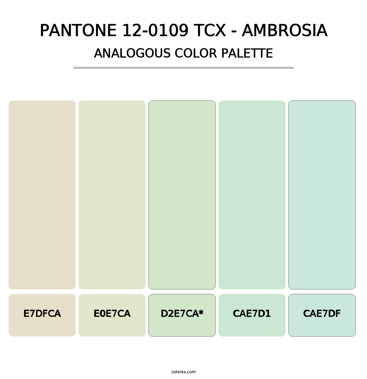 PANTONE 12-0109 TCX - Ambrosia - Analogous Color Palette