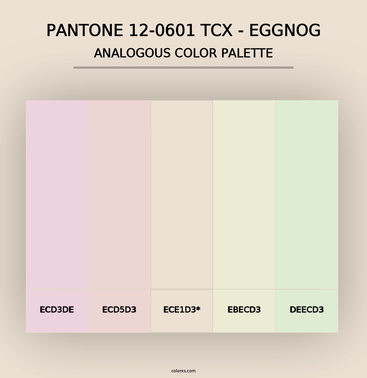 PANTONE 12-0601 TCX - Eggnog - Analogous Color Palette