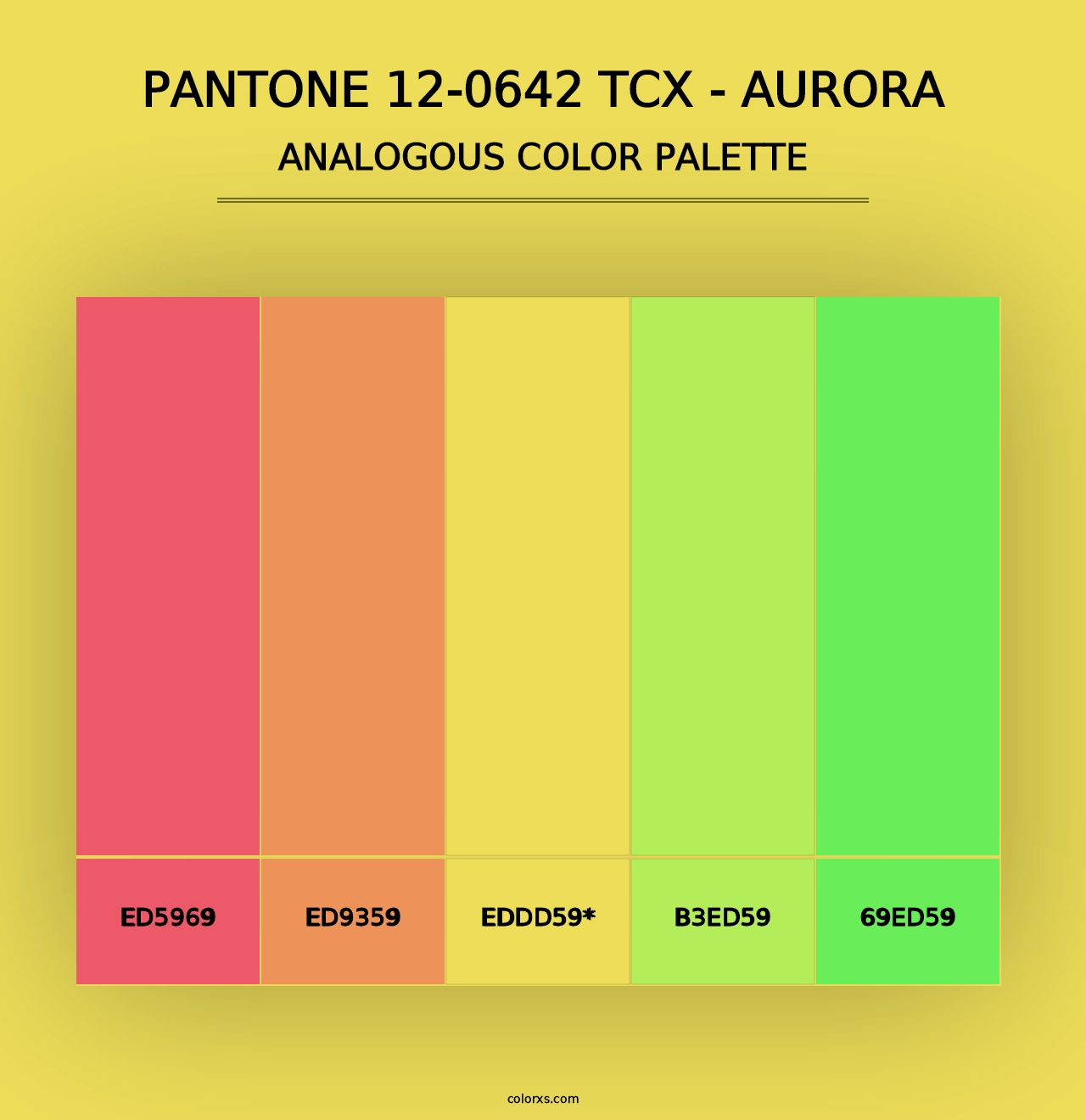 PANTONE 12-0642 TCX - Aurora - Analogous Color Palette