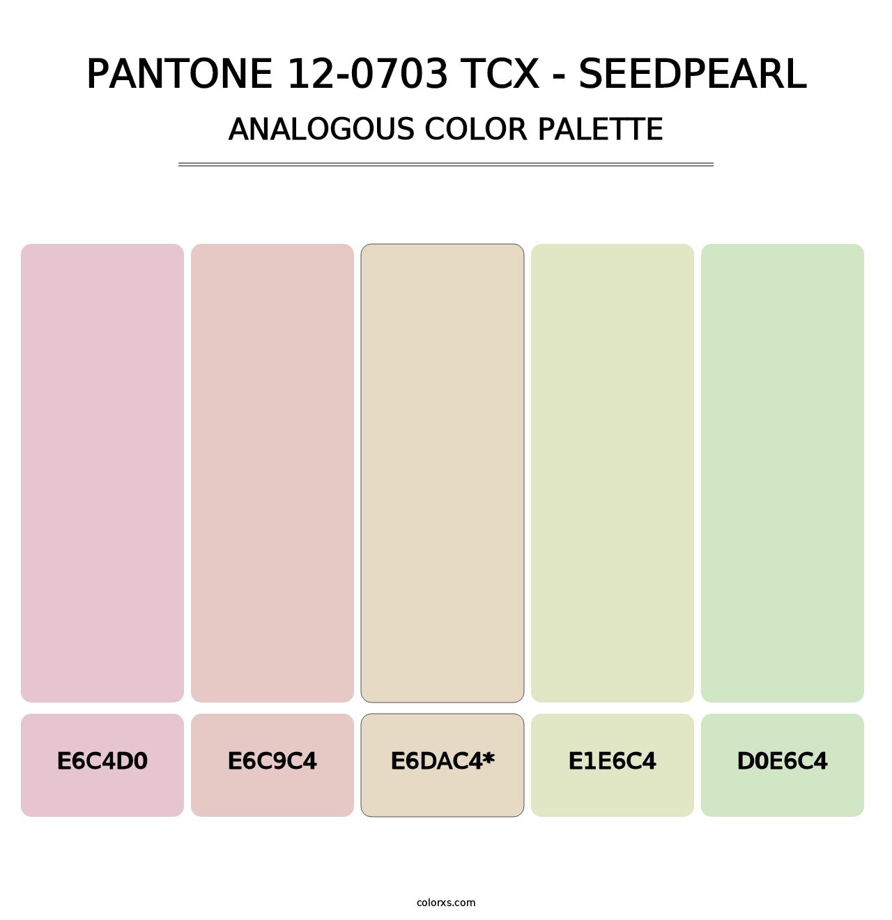 PANTONE 12-0703 TCX - Seedpearl - Analogous Color Palette