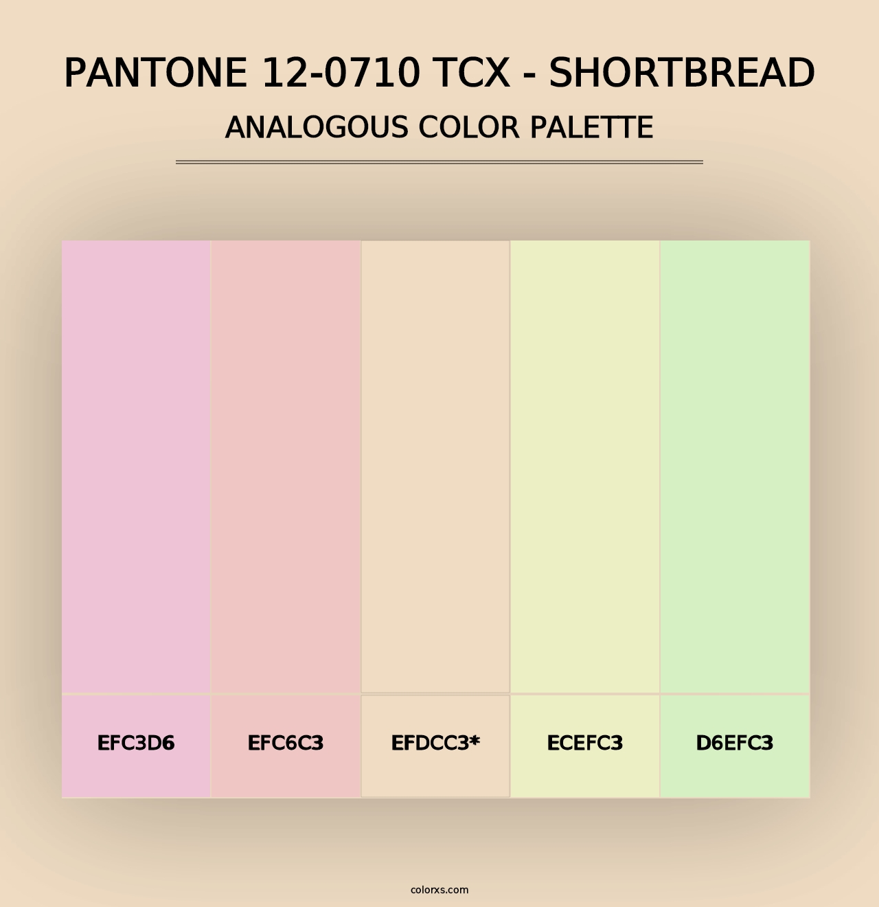 PANTONE 12-0710 TCX - Shortbread - Analogous Color Palette