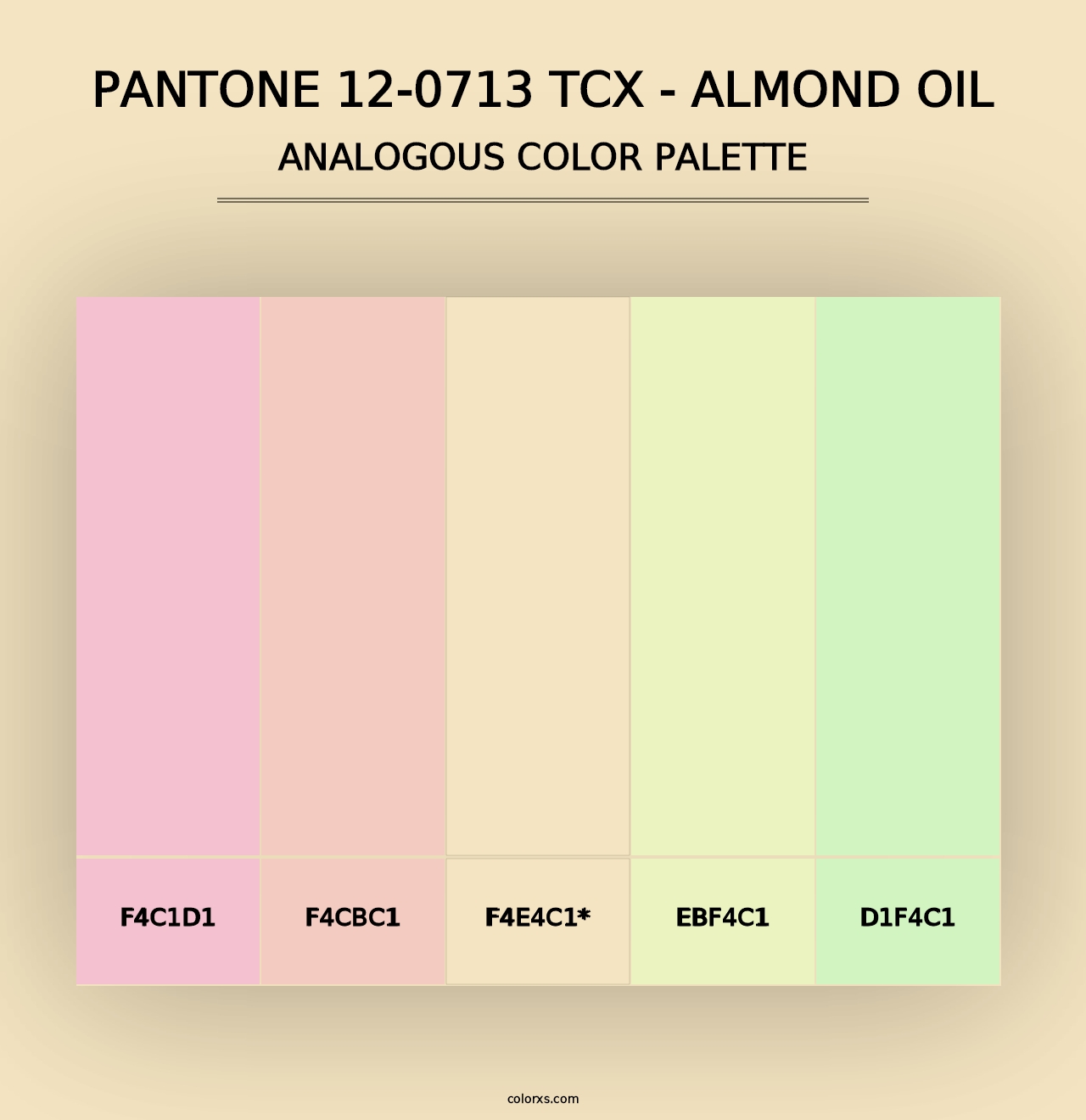 PANTONE 12-0713 TCX - Almond Oil - Analogous Color Palette