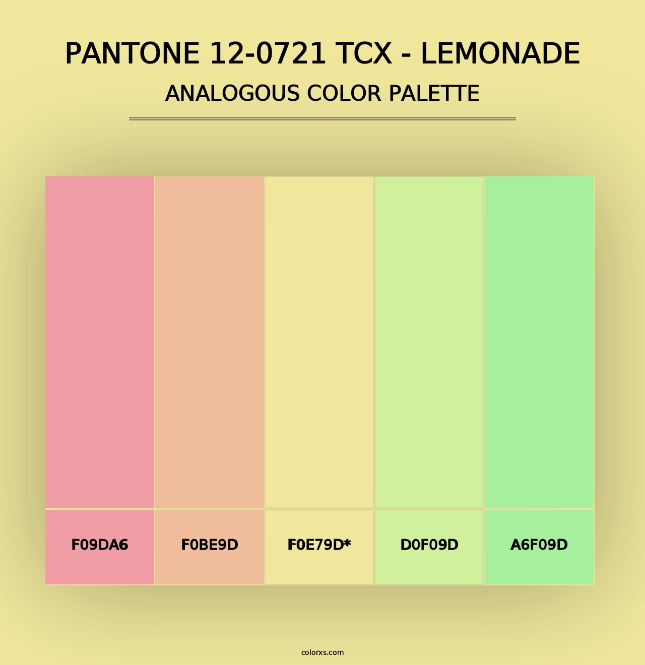 PANTONE 12-0721 TCX - Lemonade - Analogous Color Palette