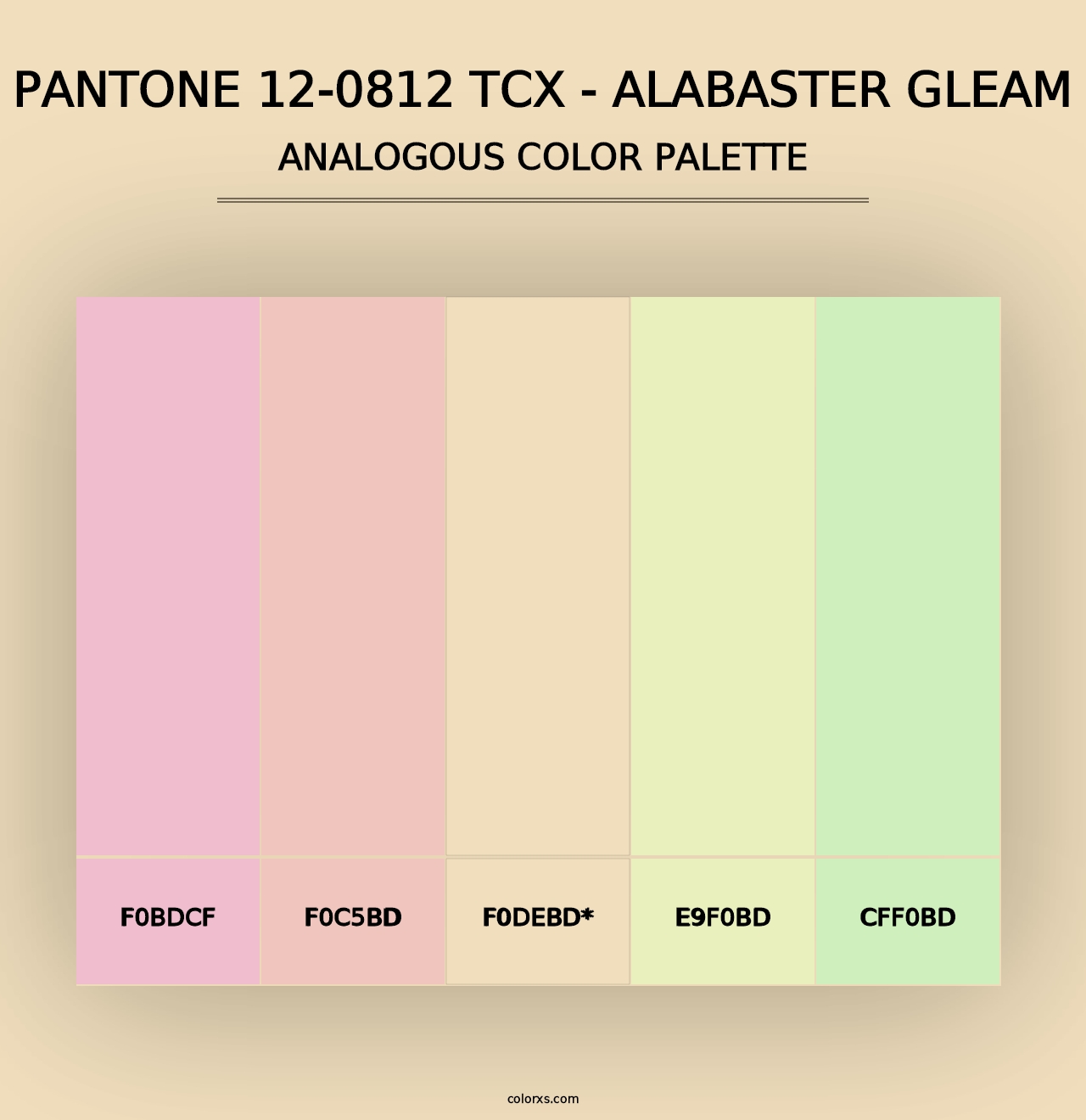 PANTONE 12-0812 TCX - Alabaster Gleam - Analogous Color Palette