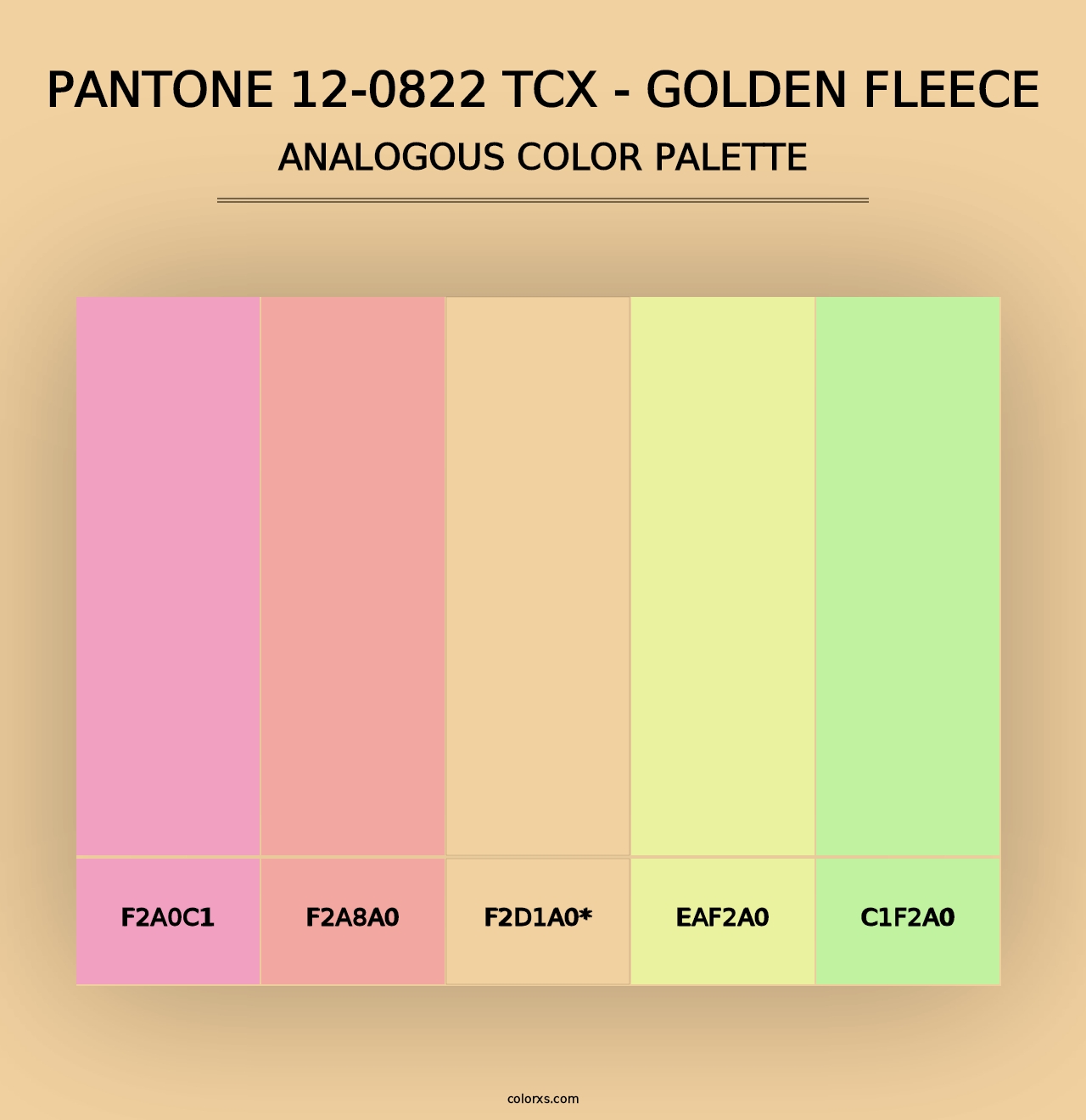 PANTONE 12-0822 TCX - Golden Fleece - Analogous Color Palette