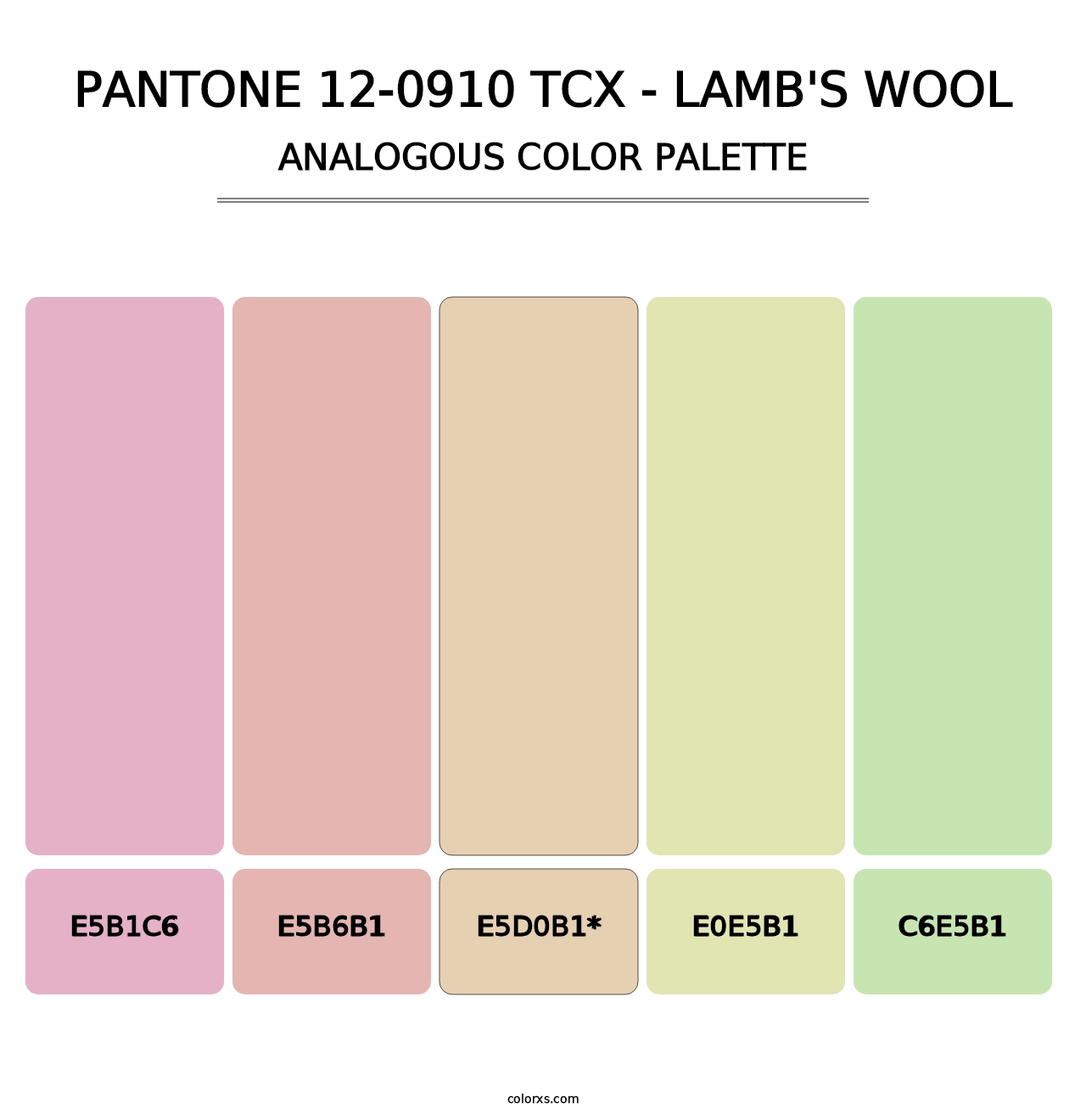 PANTONE 12-0910 TCX - Lamb's Wool - Analogous Color Palette