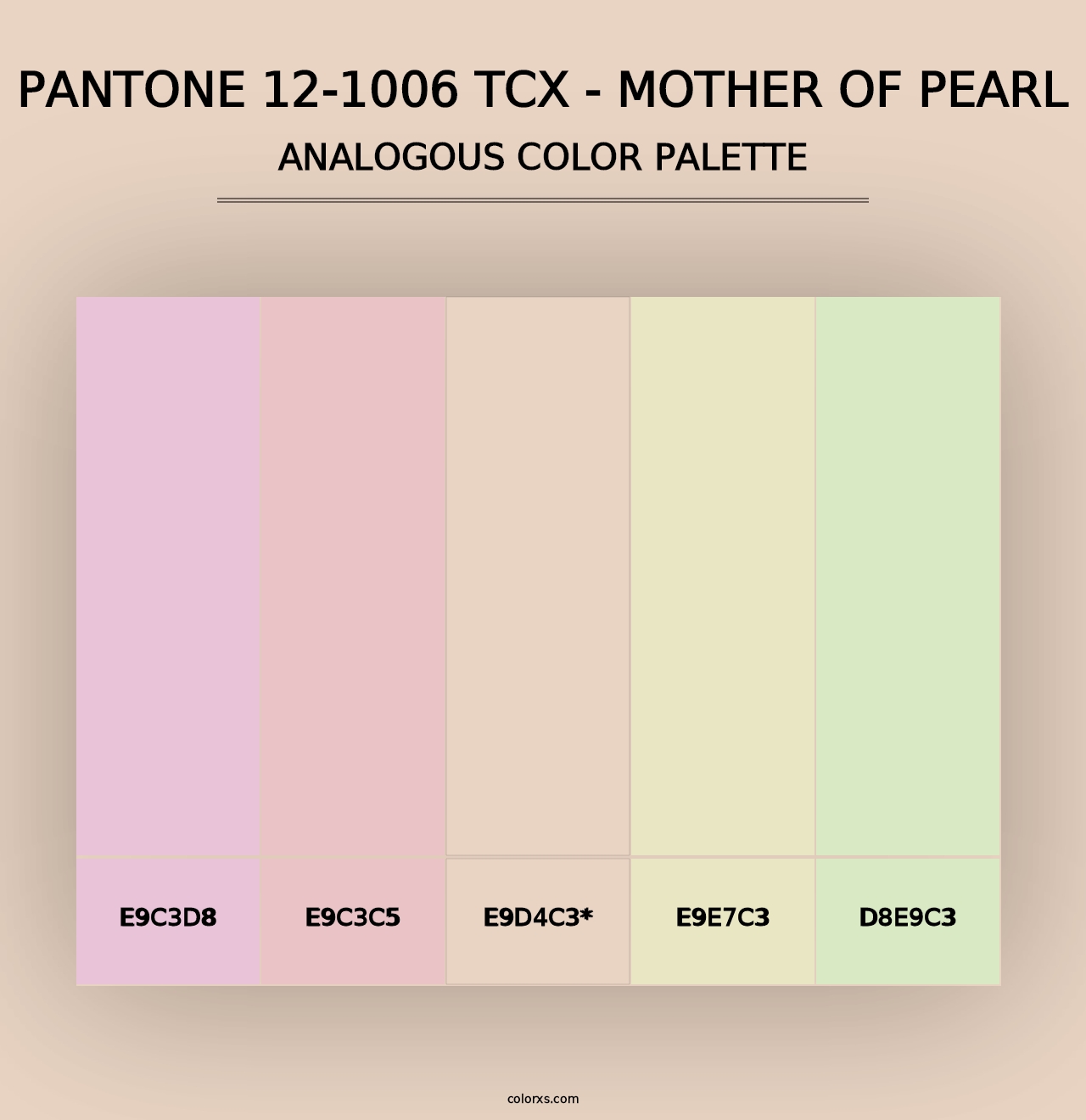 PANTONE 12-1006 TCX - Mother of Pearl - Analogous Color Palette