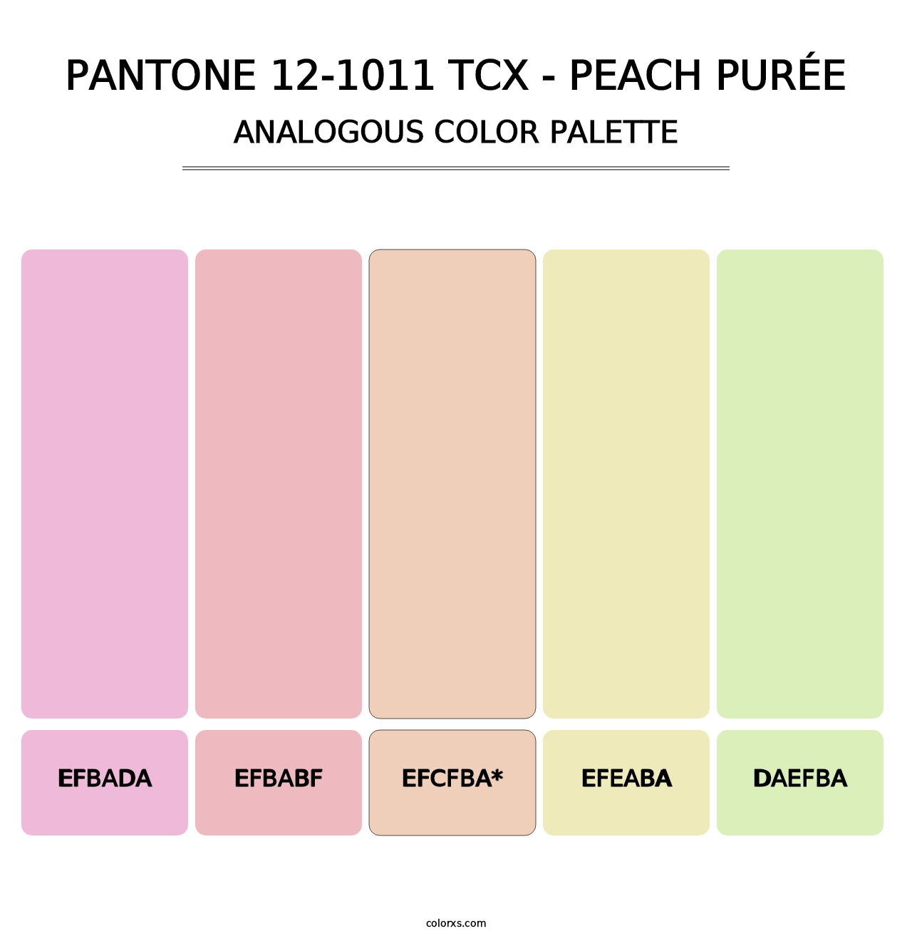 PANTONE 12-1011 TCX - Peach Purée - Analogous Color Palette