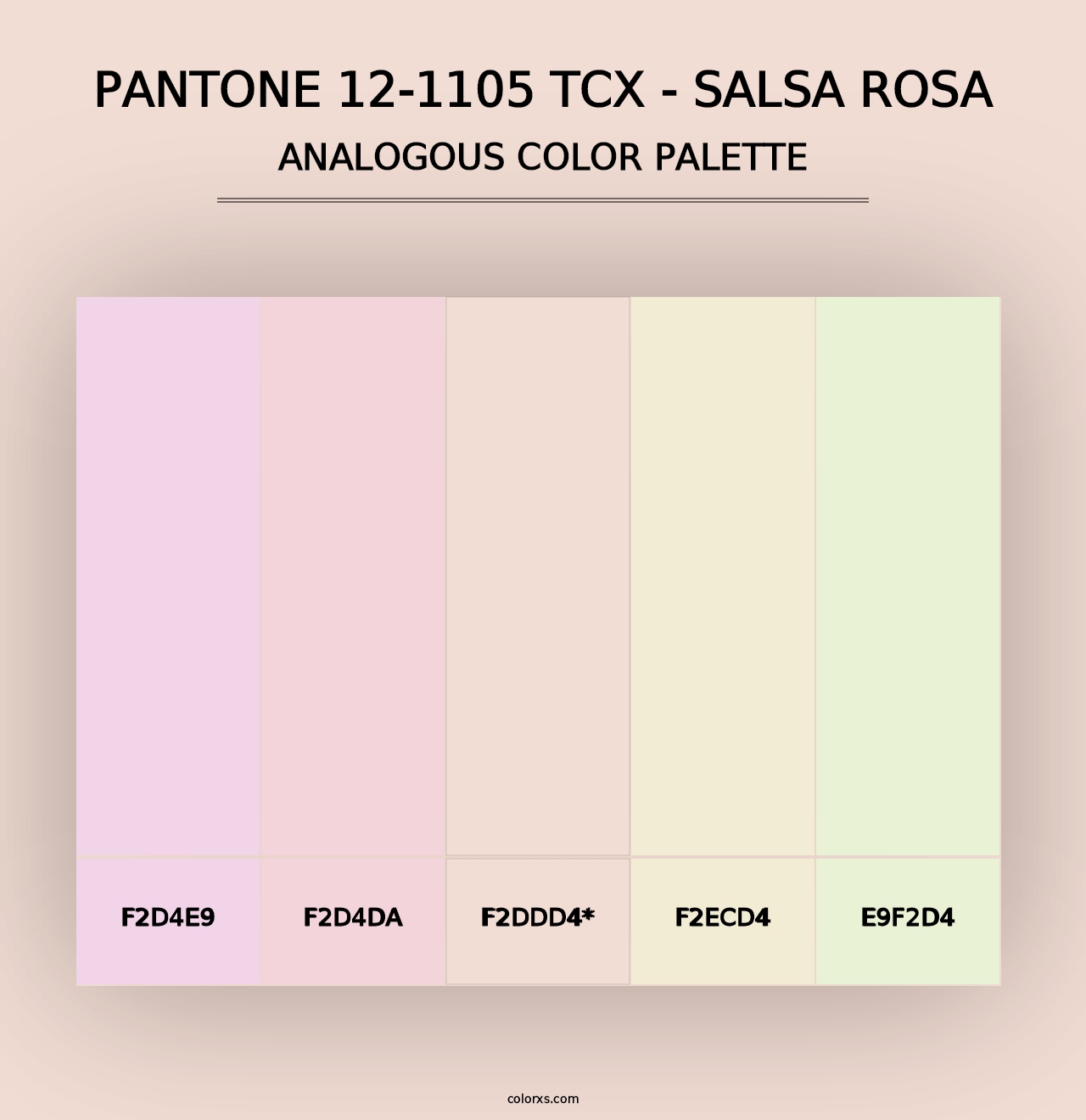 PANTONE 12-1105 TCX - Salsa Rosa - Analogous Color Palette