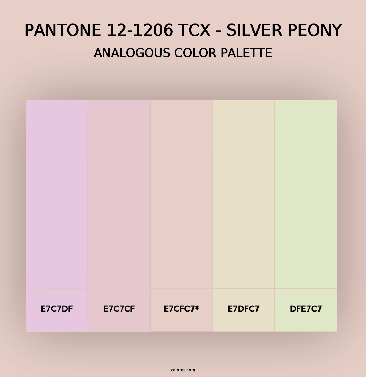 PANTONE 12-1206 TCX - Silver Peony - Analogous Color Palette