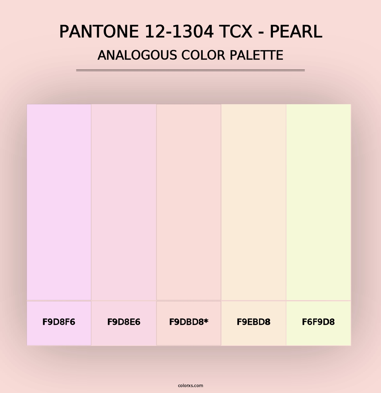 PANTONE 12-1304 TCX - Pearl - Analogous Color Palette