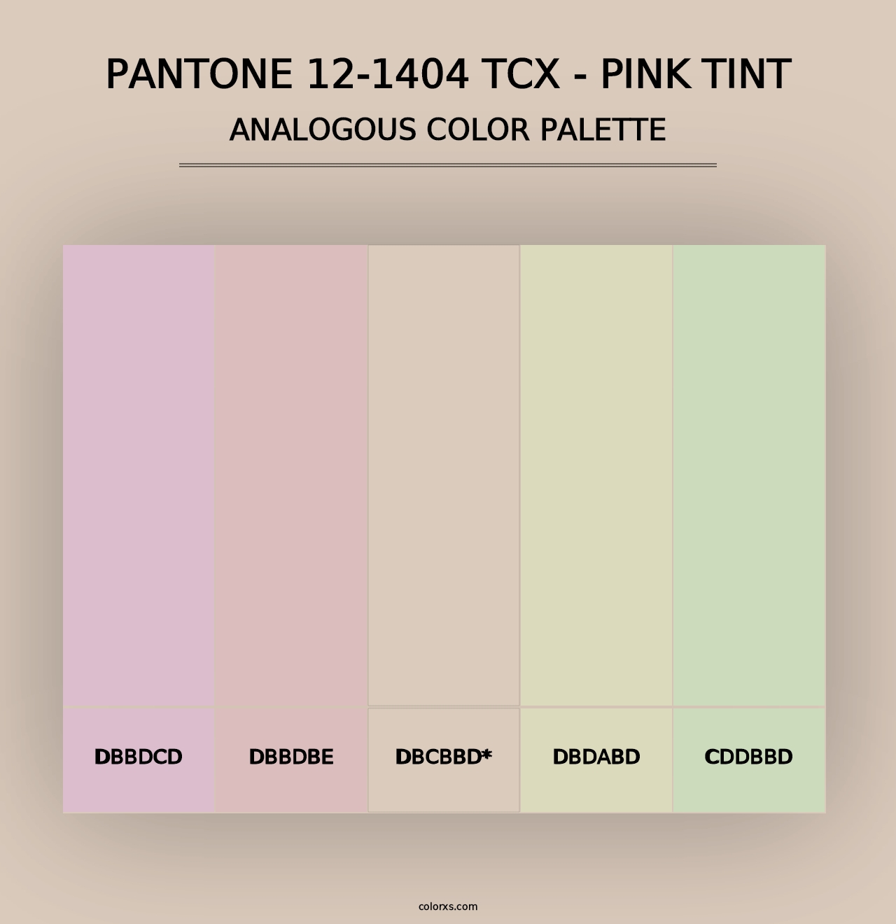 PANTONE 12-1404 TCX - Pink Tint - Analogous Color Palette