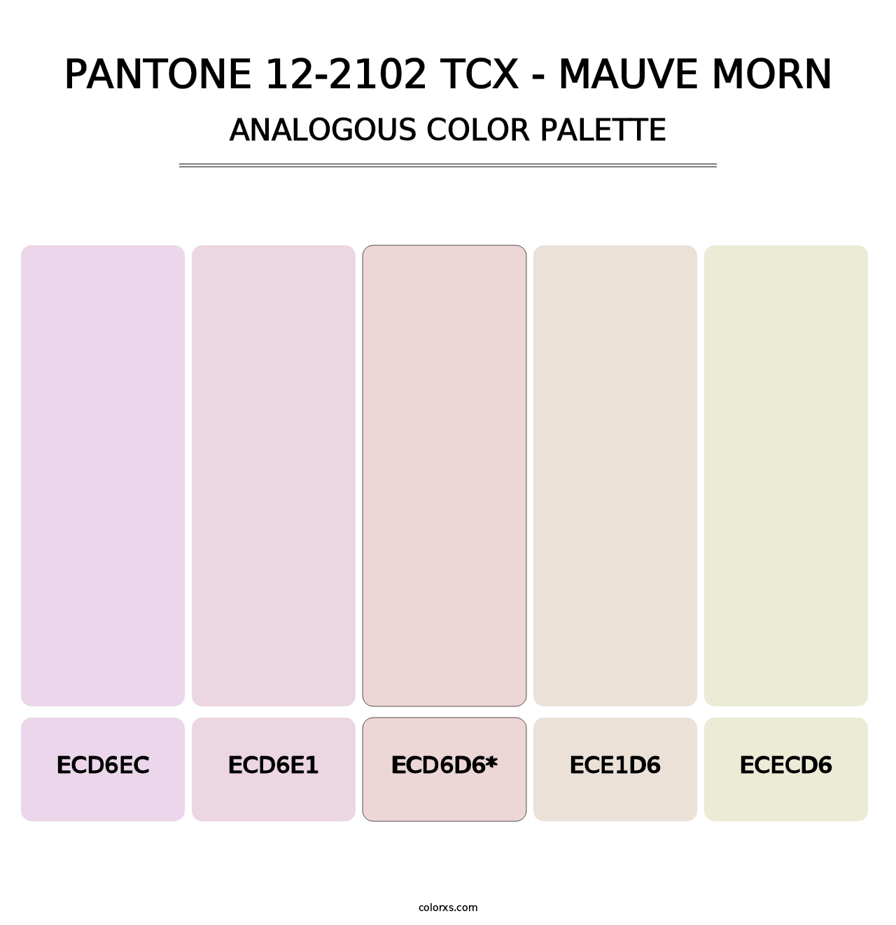 PANTONE 12-2102 TCX - Mauve Morn - Analogous Color Palette