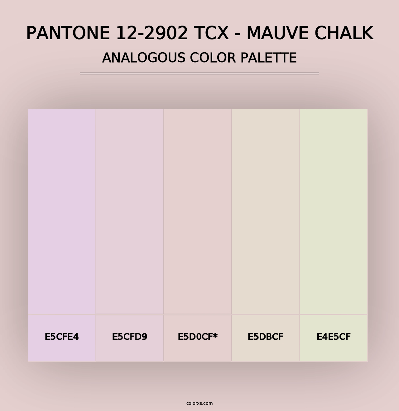 PANTONE 12-2902 TCX - Mauve Chalk - Analogous Color Palette