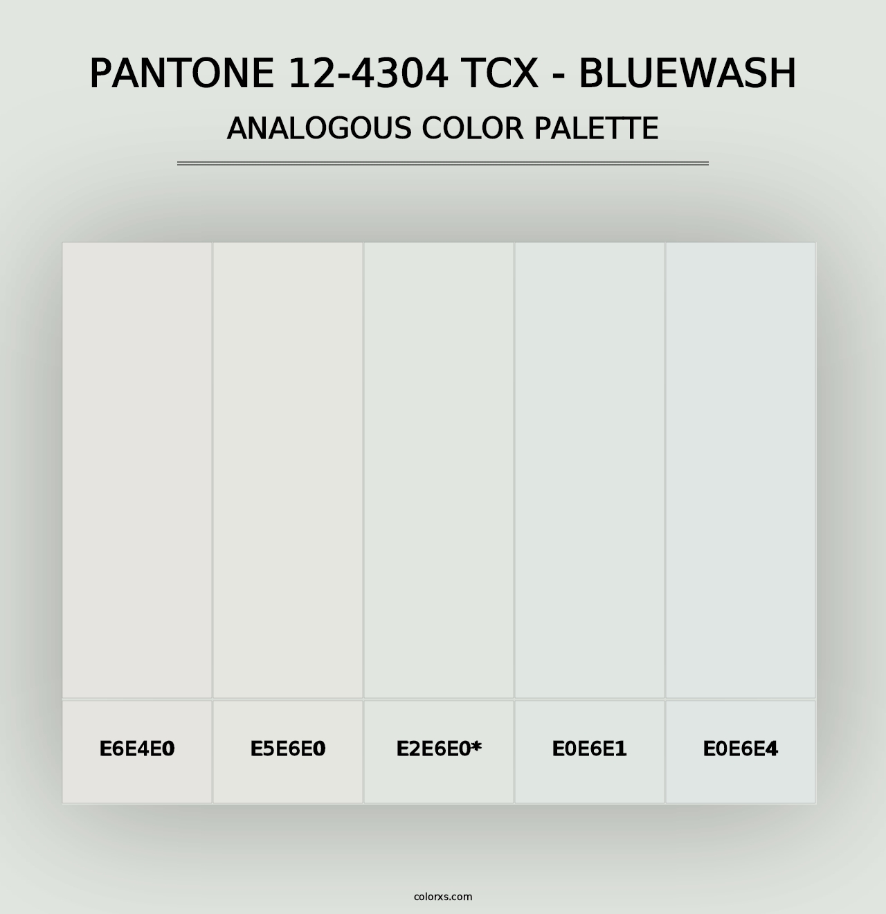 PANTONE 12-4304 TCX - Bluewash - Analogous Color Palette