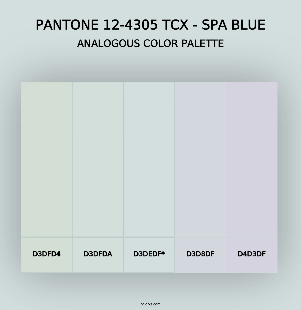 PANTONE 12-4305 TCX - Spa Blue - Analogous Color Palette