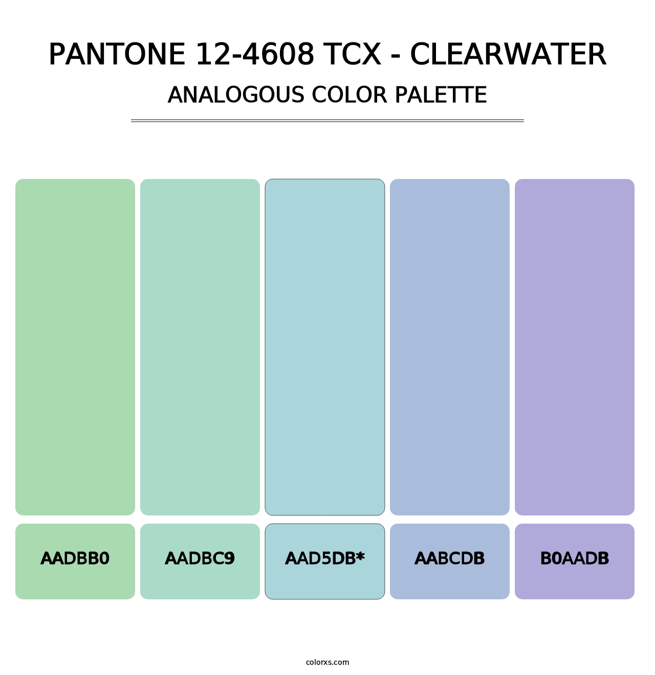 PANTONE 12-4608 TCX - Clearwater - Analogous Color Palette