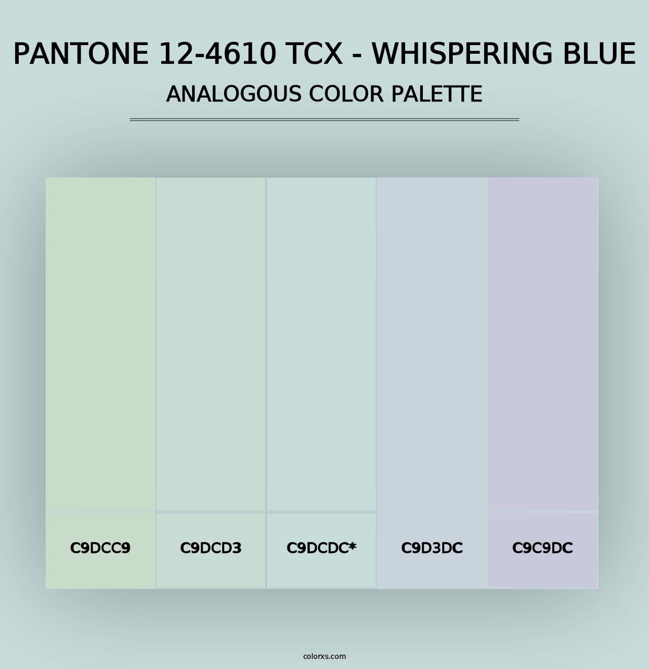 PANTONE 12-4610 TCX - Whispering Blue - Analogous Color Palette