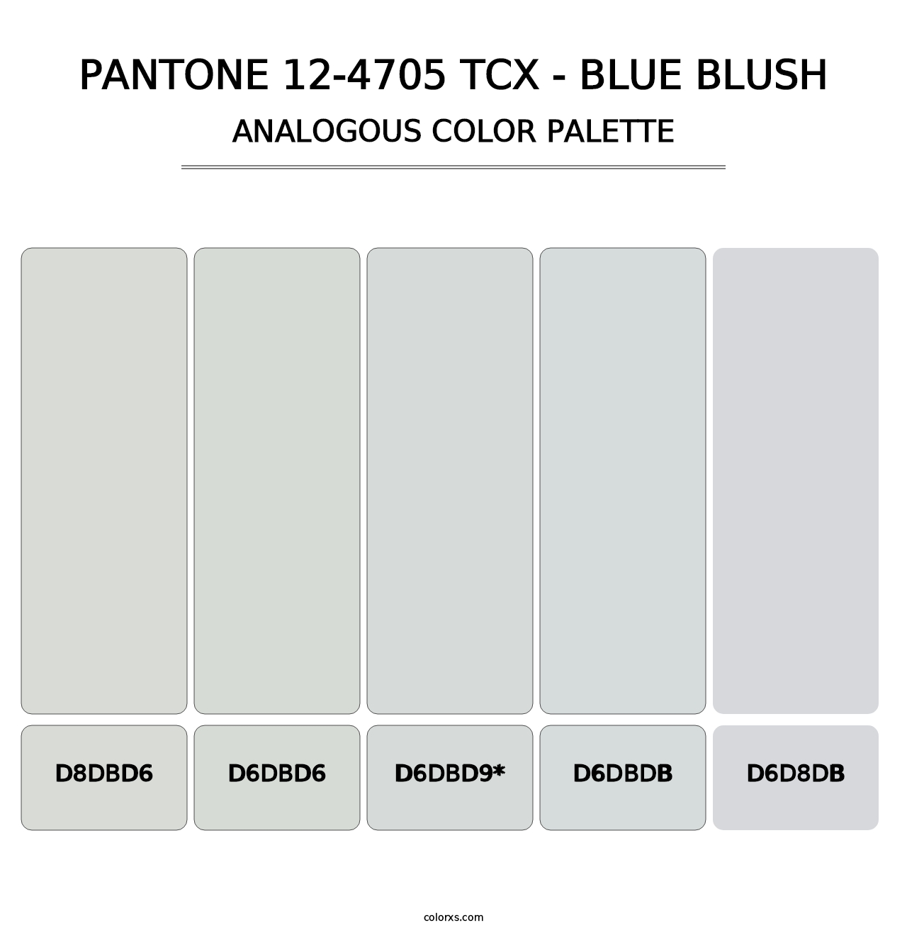 PANTONE 12-4705 TCX - Blue Blush - Analogous Color Palette