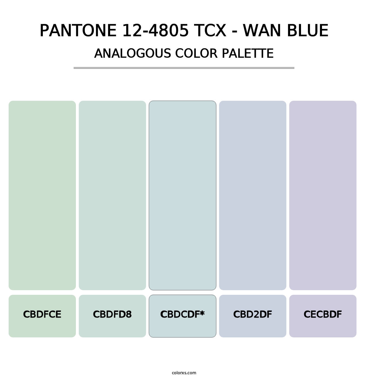 PANTONE 12-4805 TCX - Wan Blue - Analogous Color Palette