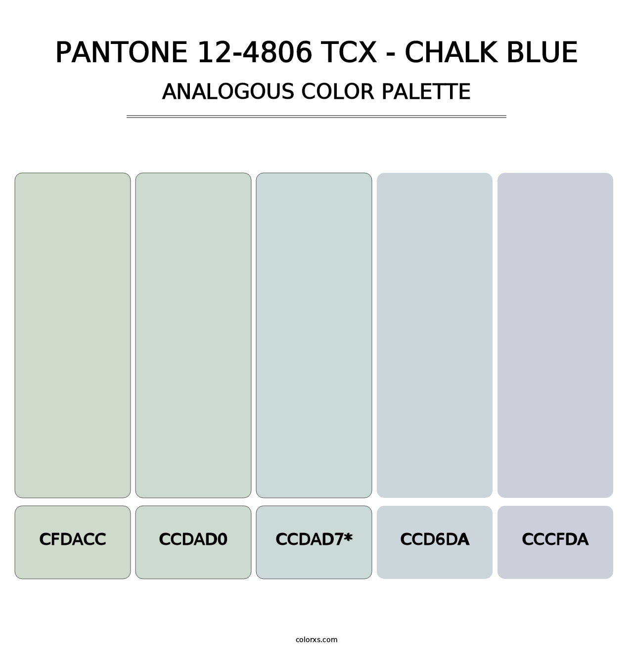 PANTONE 12-4806 TCX - Chalk Blue - Analogous Color Palette