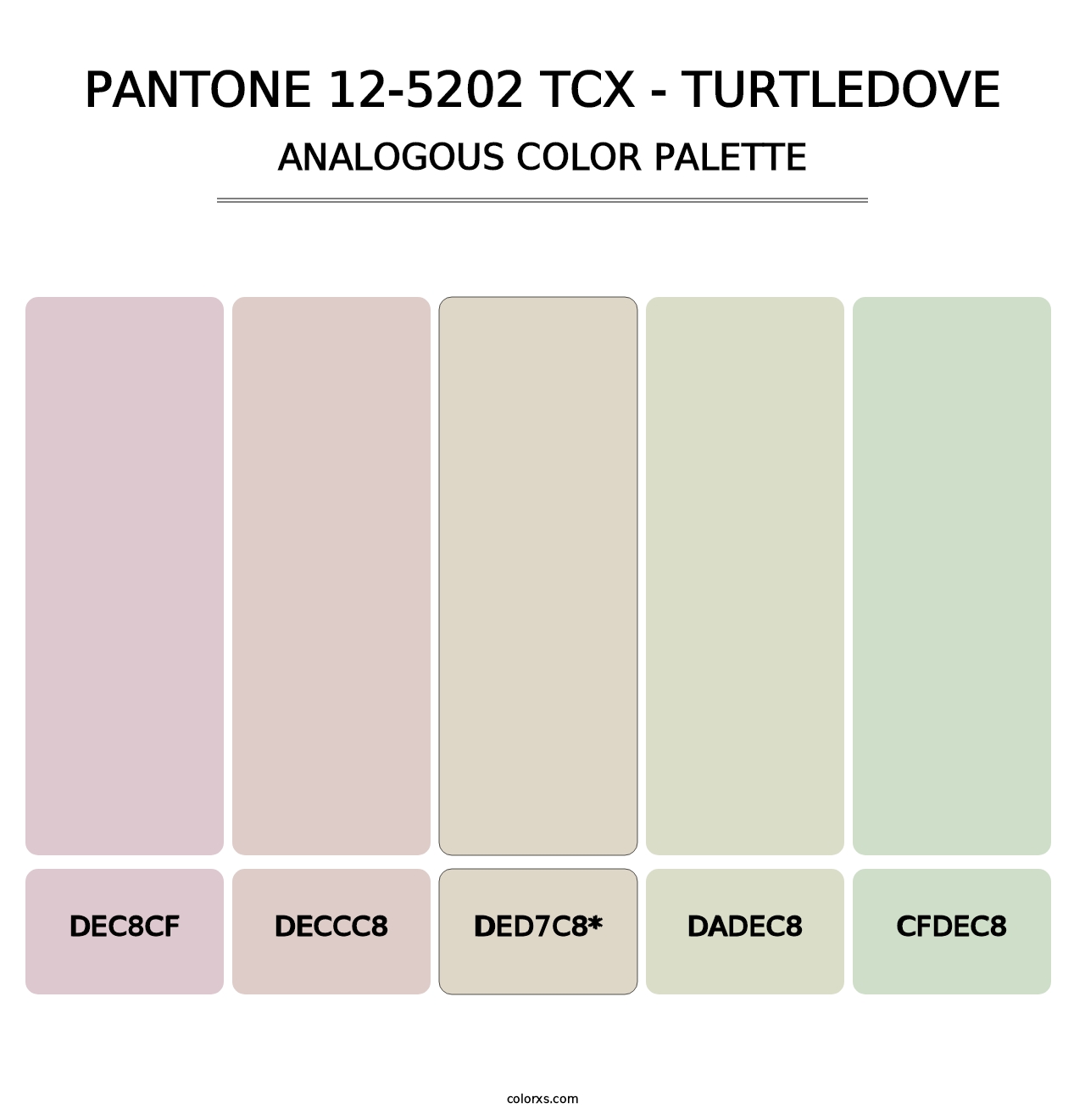 PANTONE 12-5202 TCX - Turtledove - Analogous Color Palette