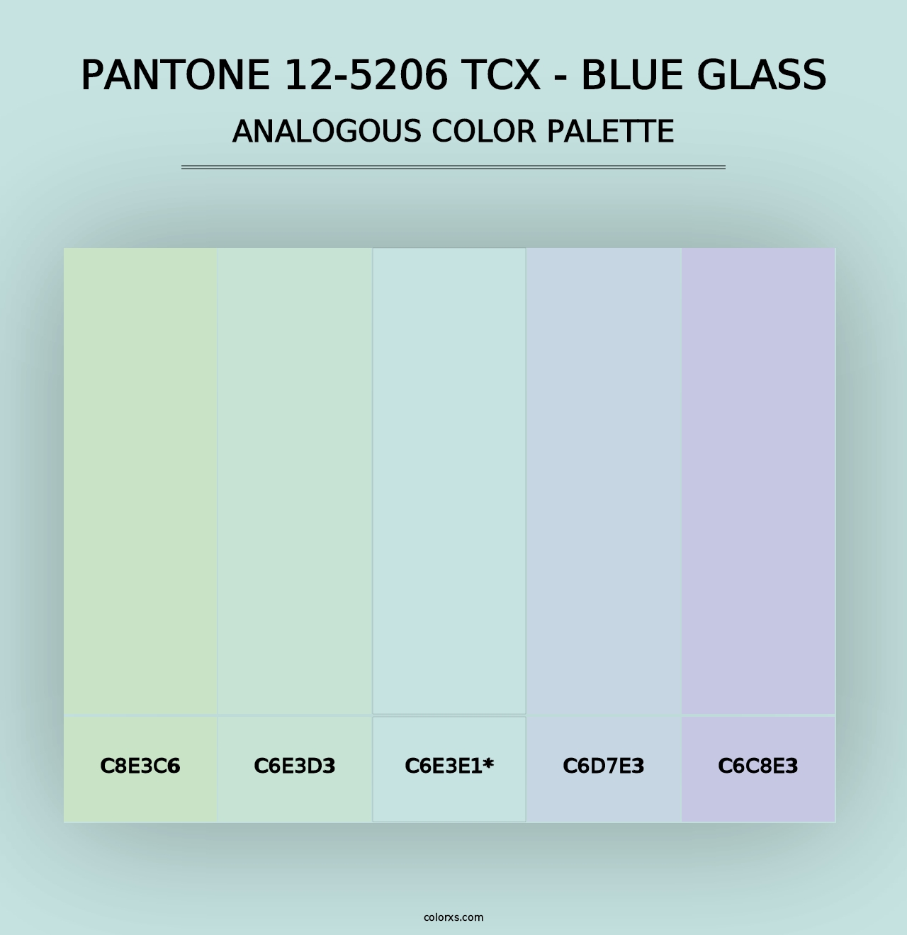 PANTONE 12-5206 TCX - Blue Glass - Analogous Color Palette