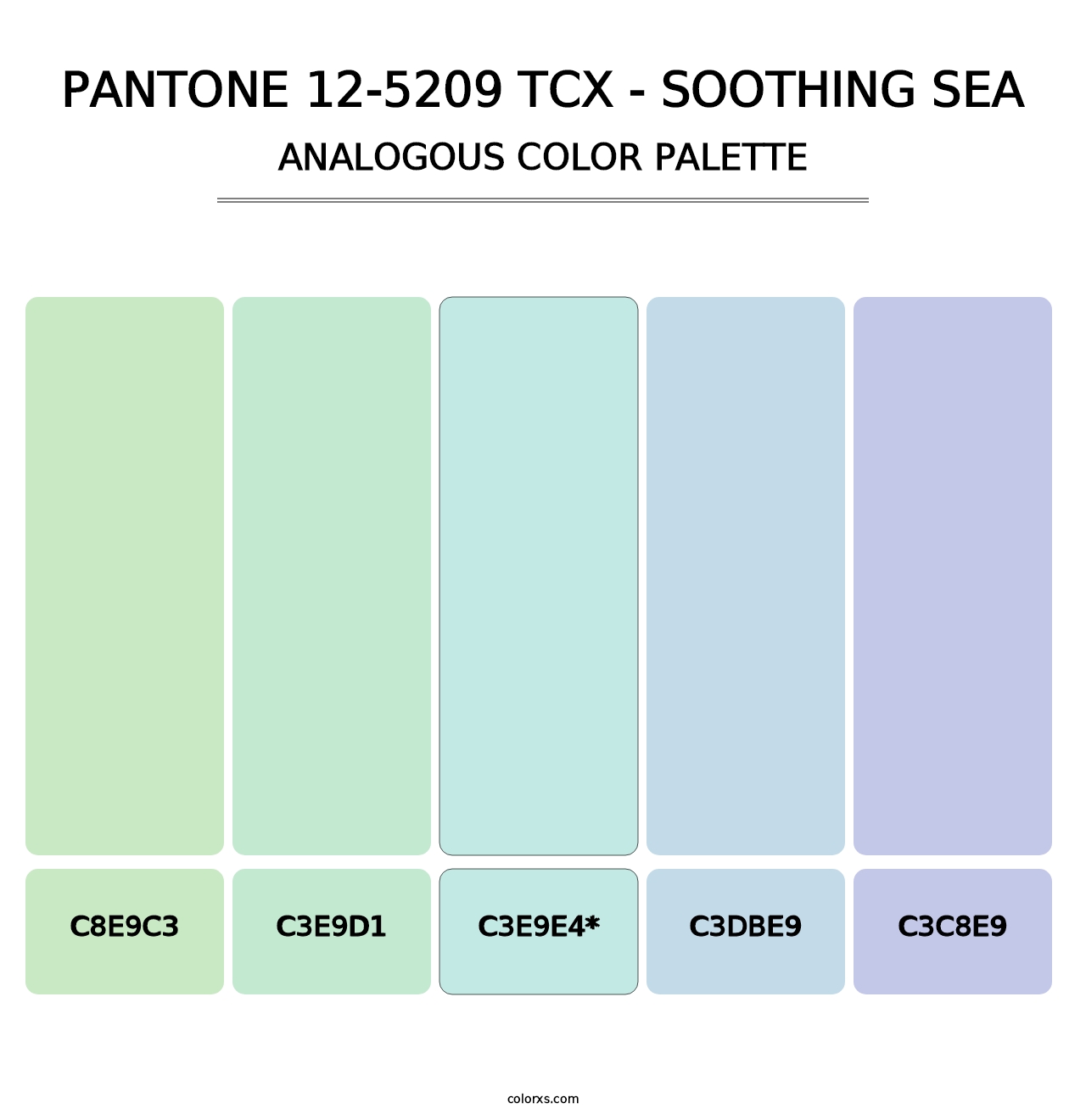 PANTONE 12-5209 TCX - Soothing Sea - Analogous Color Palette