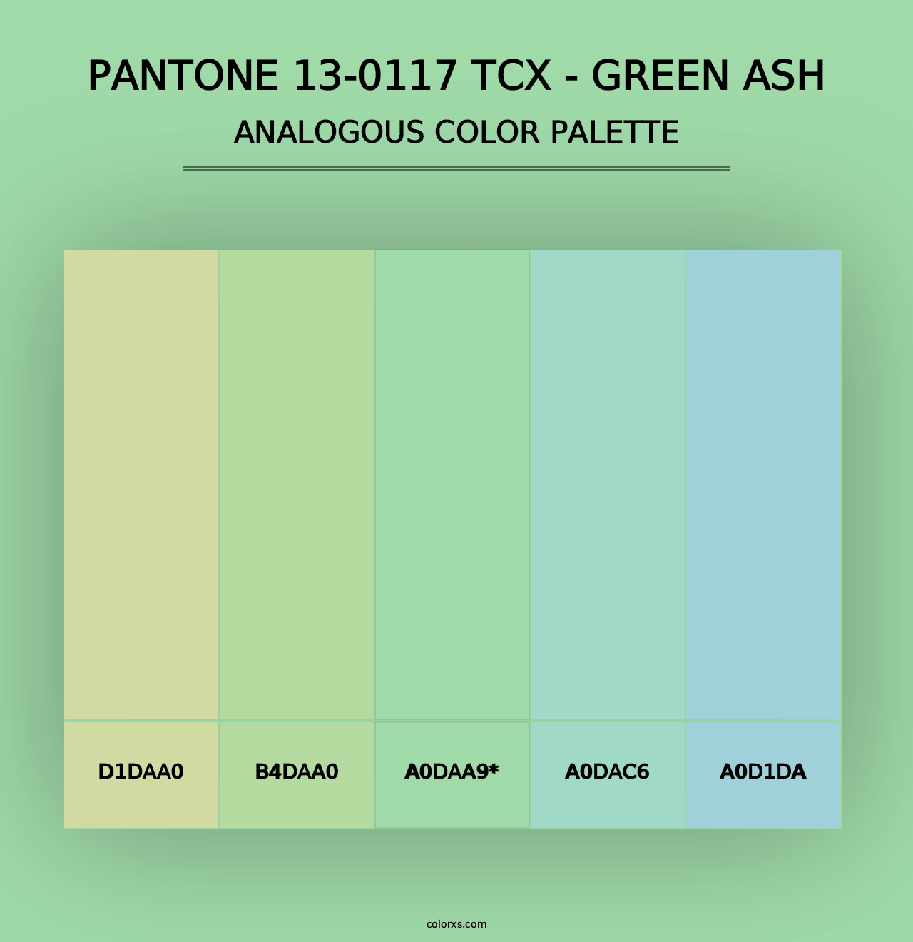 PANTONE 13-0117 TCX - Green Ash - Analogous Color Palette