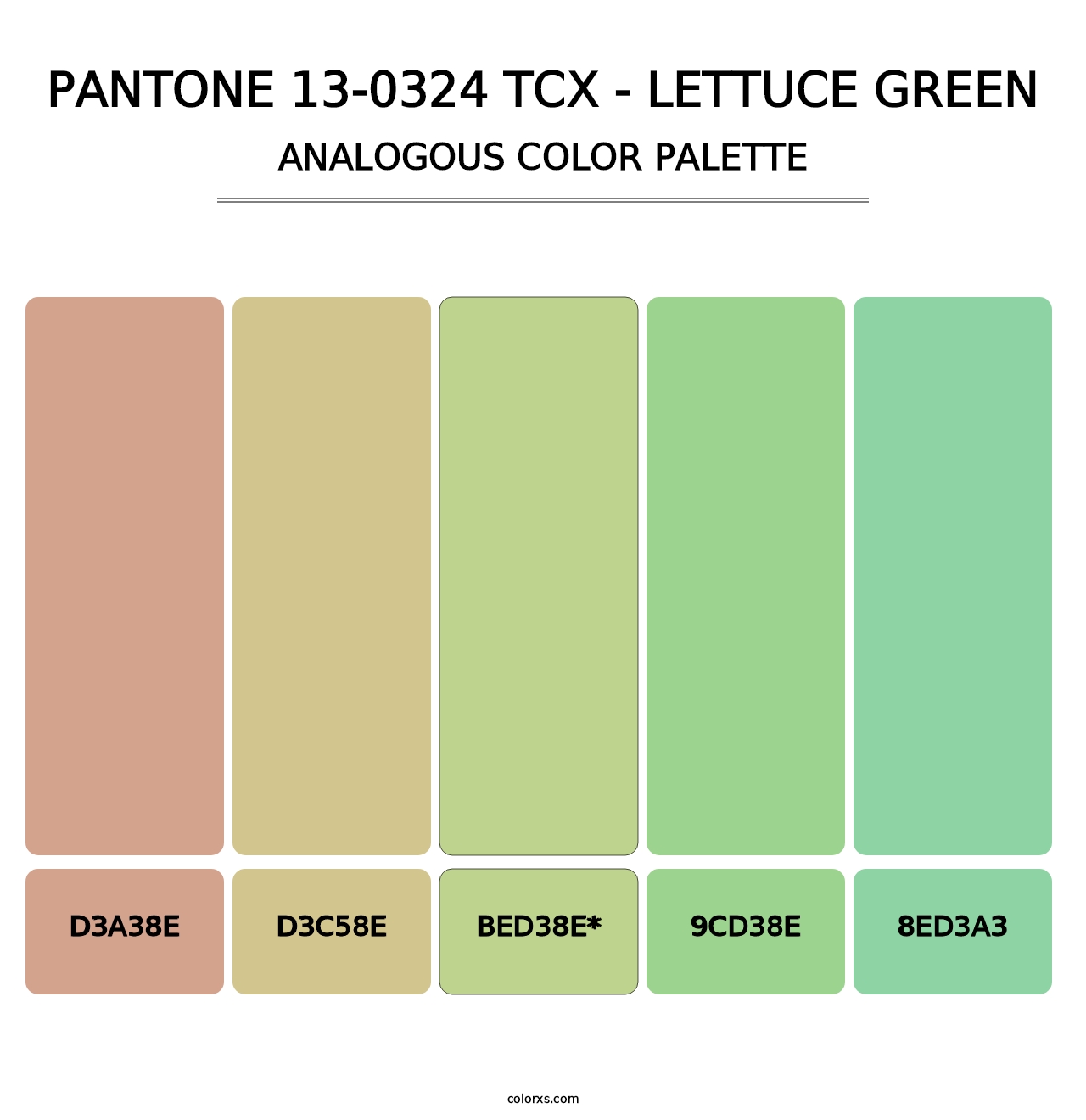 PANTONE 13-0324 TCX - Lettuce Green - Analogous Color Palette