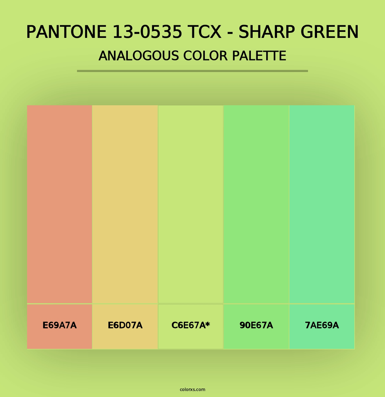 PANTONE 13-0535 TCX - Sharp Green - Analogous Color Palette