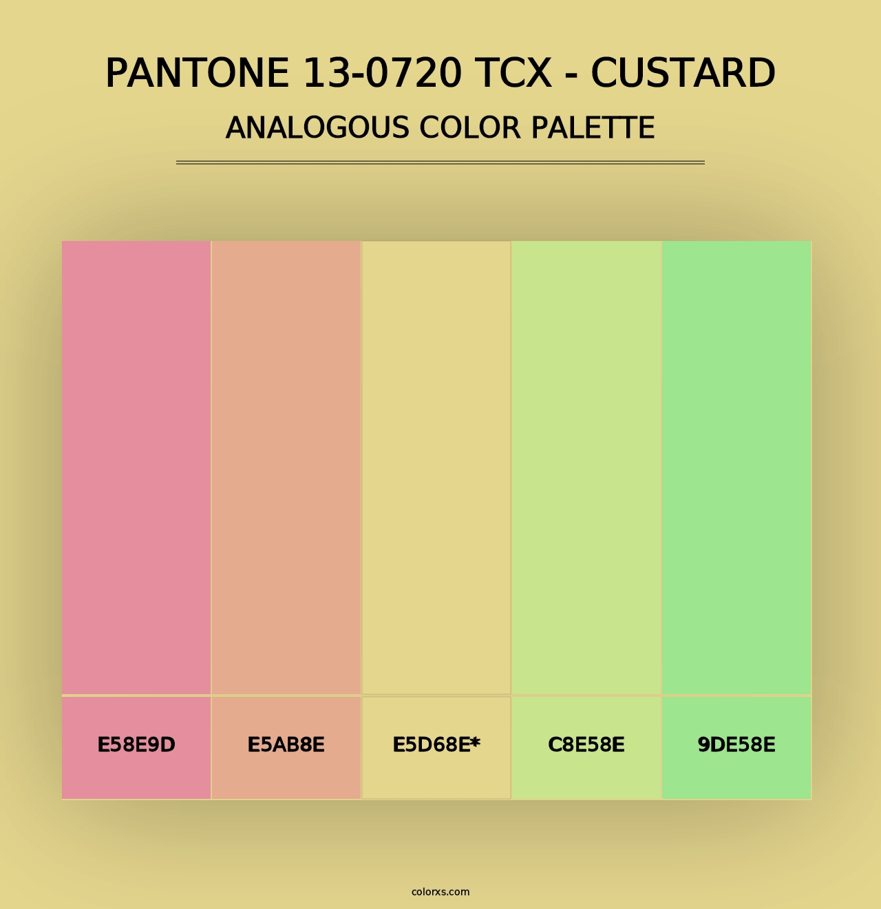 PANTONE 13-0720 TCX - Custard - Analogous Color Palette