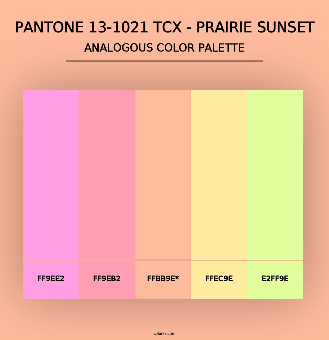 PANTONE 13-1021 TCX - Prairie Sunset - Analogous Color Palette