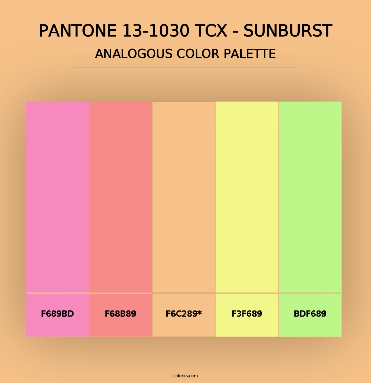 PANTONE 13-1030 TCX - Sunburst - Analogous Color Palette