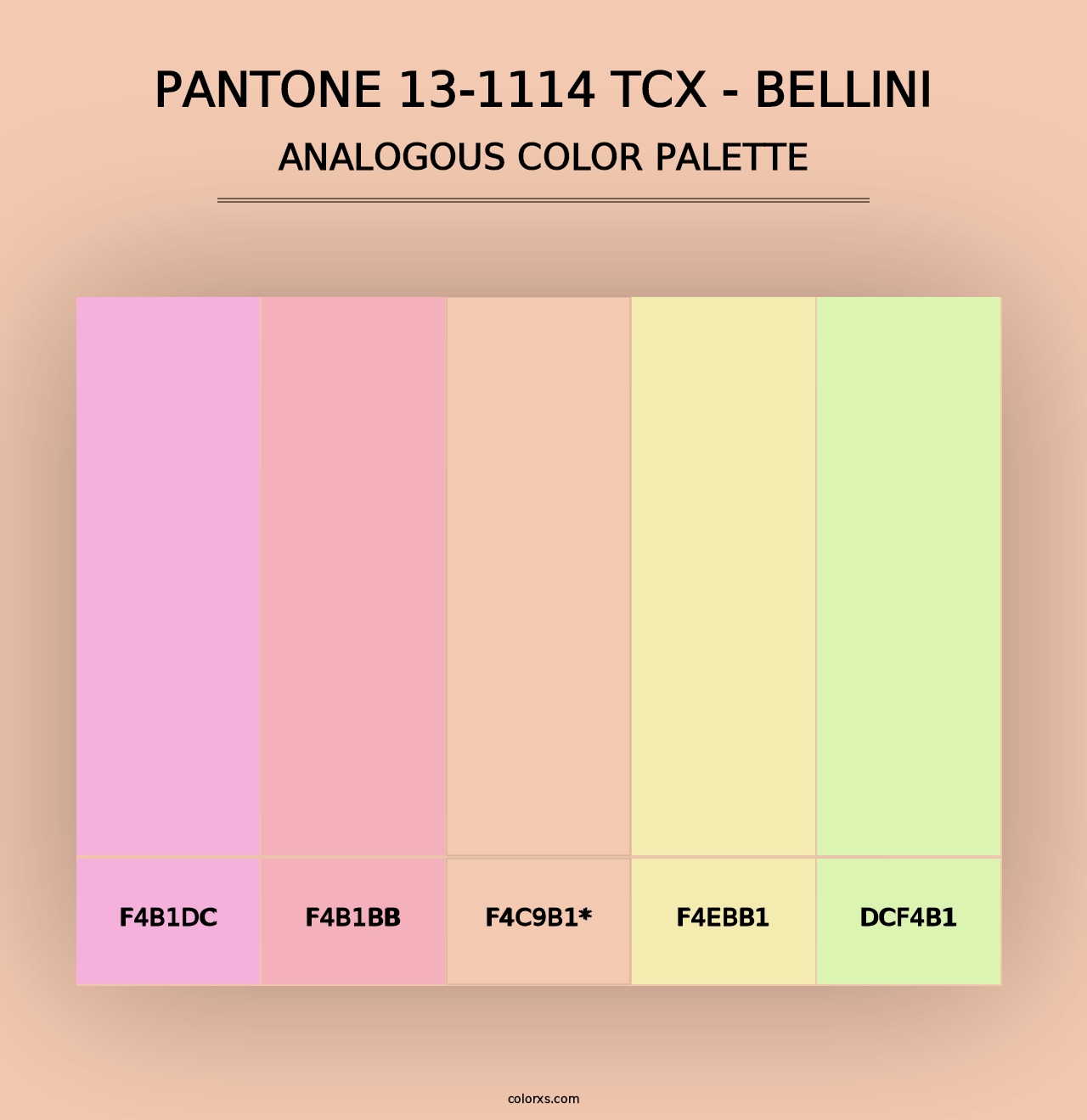 PANTONE 13-1114 TCX - Bellini - Analogous Color Palette