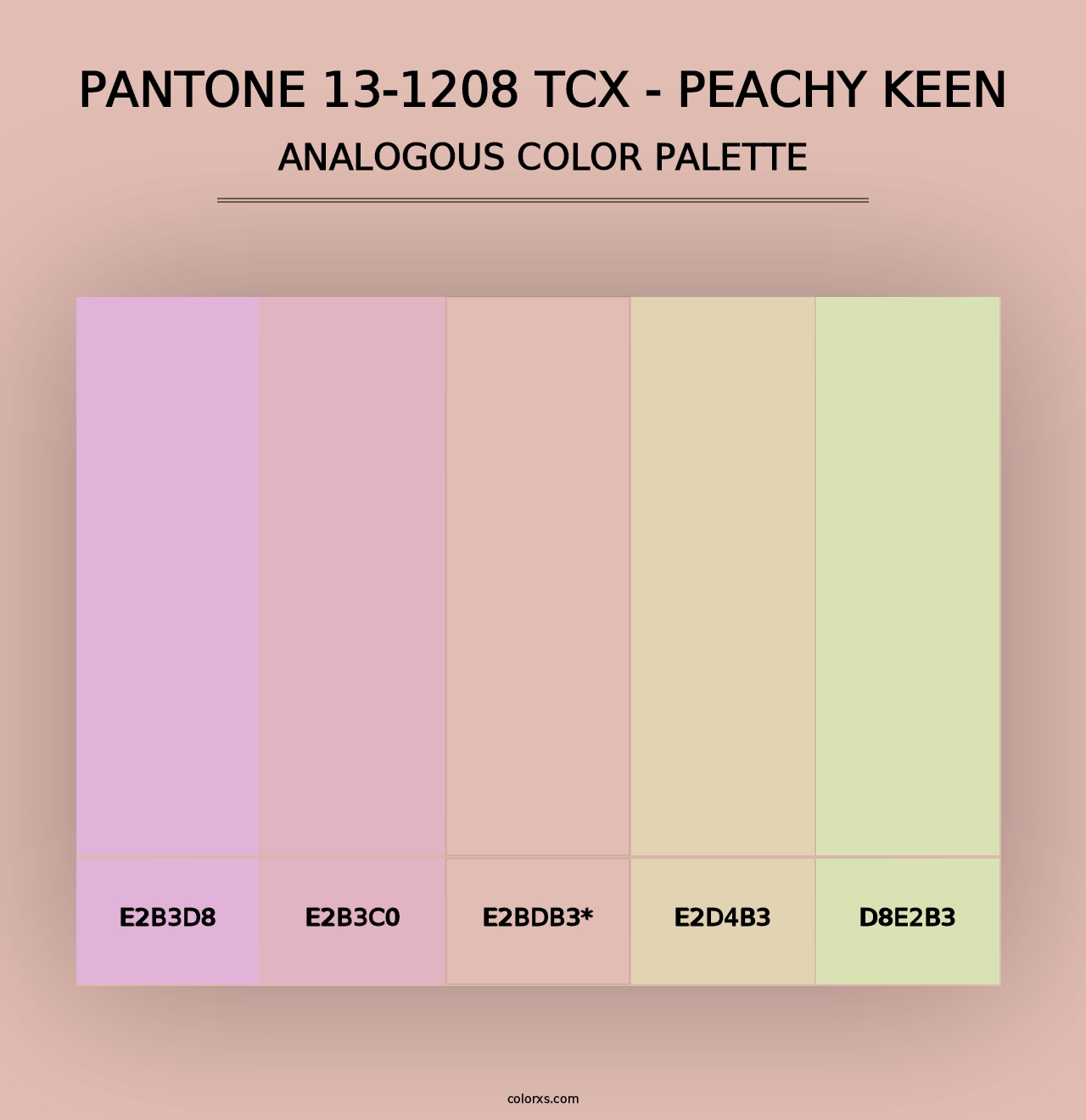 PANTONE 13-1208 TCX - Peachy Keen - Analogous Color Palette