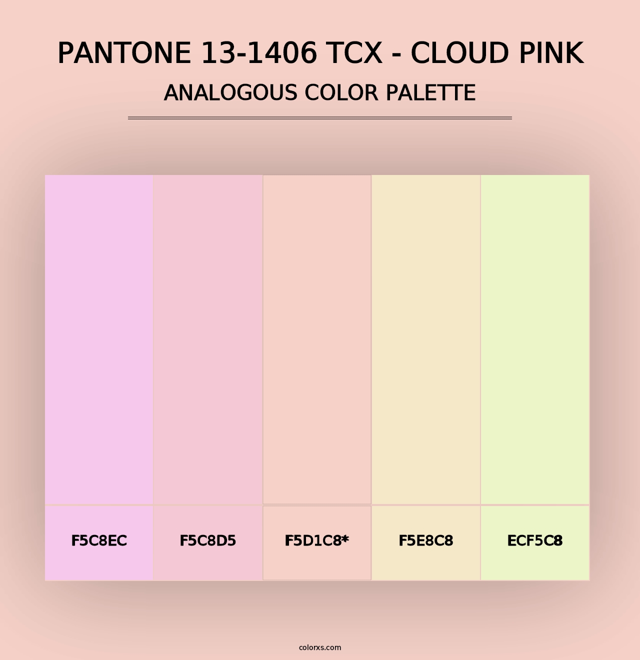 PANTONE 13-1406 TCX - Cloud Pink - Analogous Color Palette