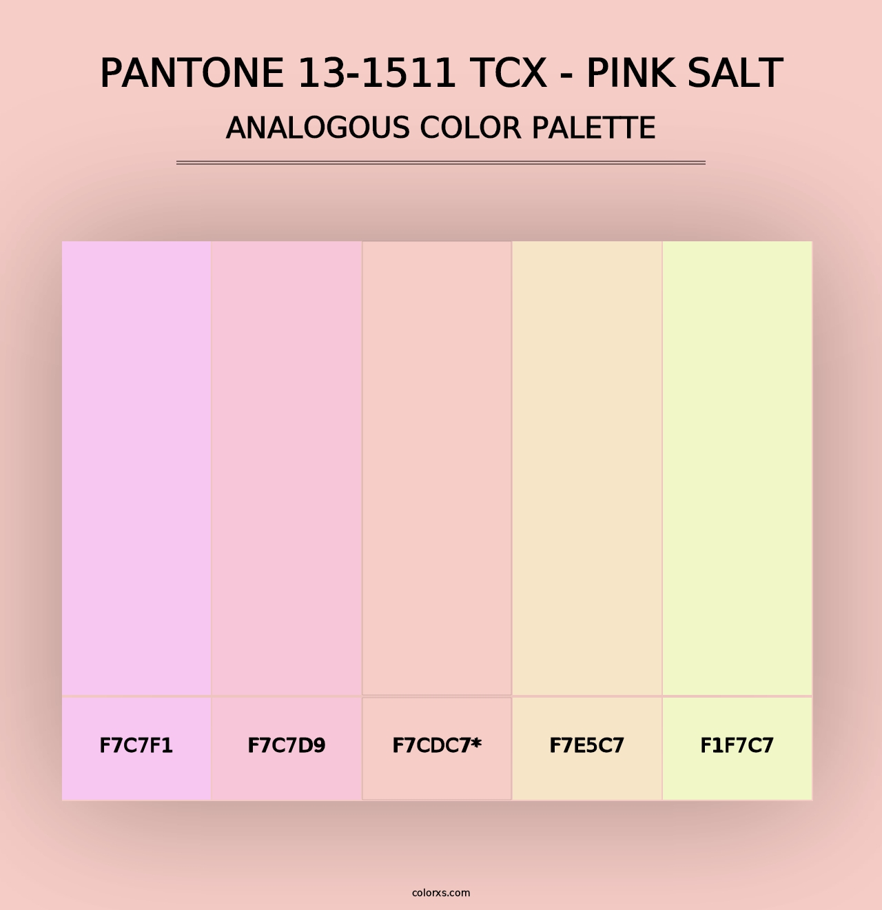 PANTONE 13-1511 TCX - Pink Salt - Analogous Color Palette